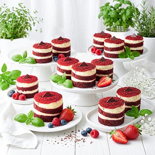 David’s Cookies Lil Red Velvet Individual Dessert Cakes 12 Count – Red Velvet Layers with Cream Cheese Filling & Chocolate Garnish – Gourmet Gift for Mother’s Day, Father's Day & Birthdays