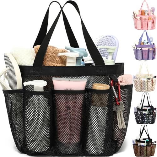 Fammart Mesh Shower Caddy Portable for College Dorm Room Essentials, Odorless Polyester Large Shower...