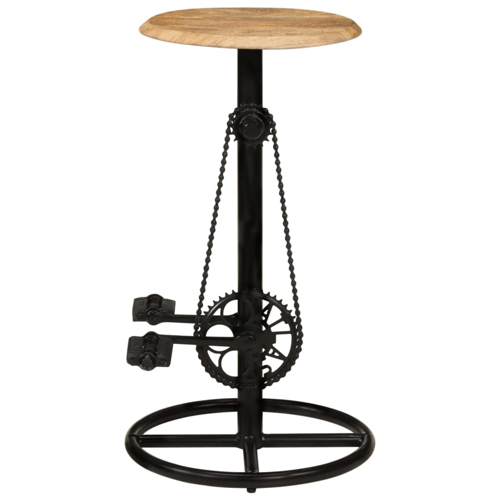 Homgoday Taburetes de bar de madera maciza de mango, silla de oficina, silla de oficina, bar, silla de escritorio para salón o dormitorio
