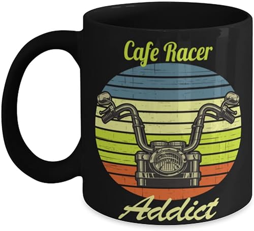 Cafe Racer Addict Coffee Mug 11oz, black