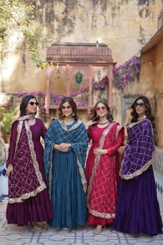 Image of Event Party Wear Stitched Indian Long Anarkali Gown Dress Stylish Salwar Kameez Suits.-65