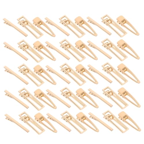 Pinces de coiffure dorées en métal brillant accessoires cheveux ados