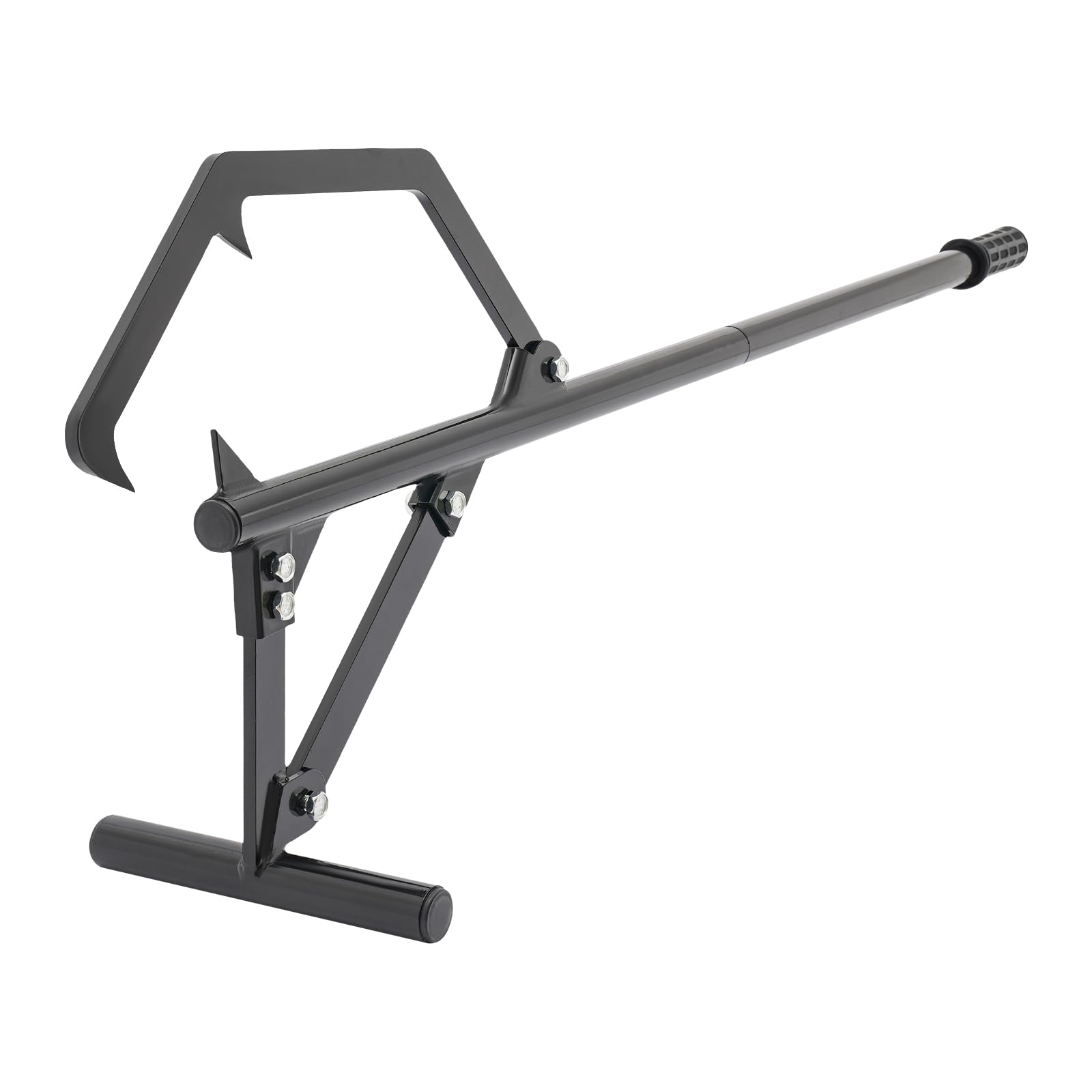 Podnośnik do cięcia 129 cm, drewniany podnośnik z regulowanym hakiem obrotowym i antypoślizgowym uchwytem, podnośnik do pnia ze stali, pomoc przy ścinaniu do prac leśnych i leśnych