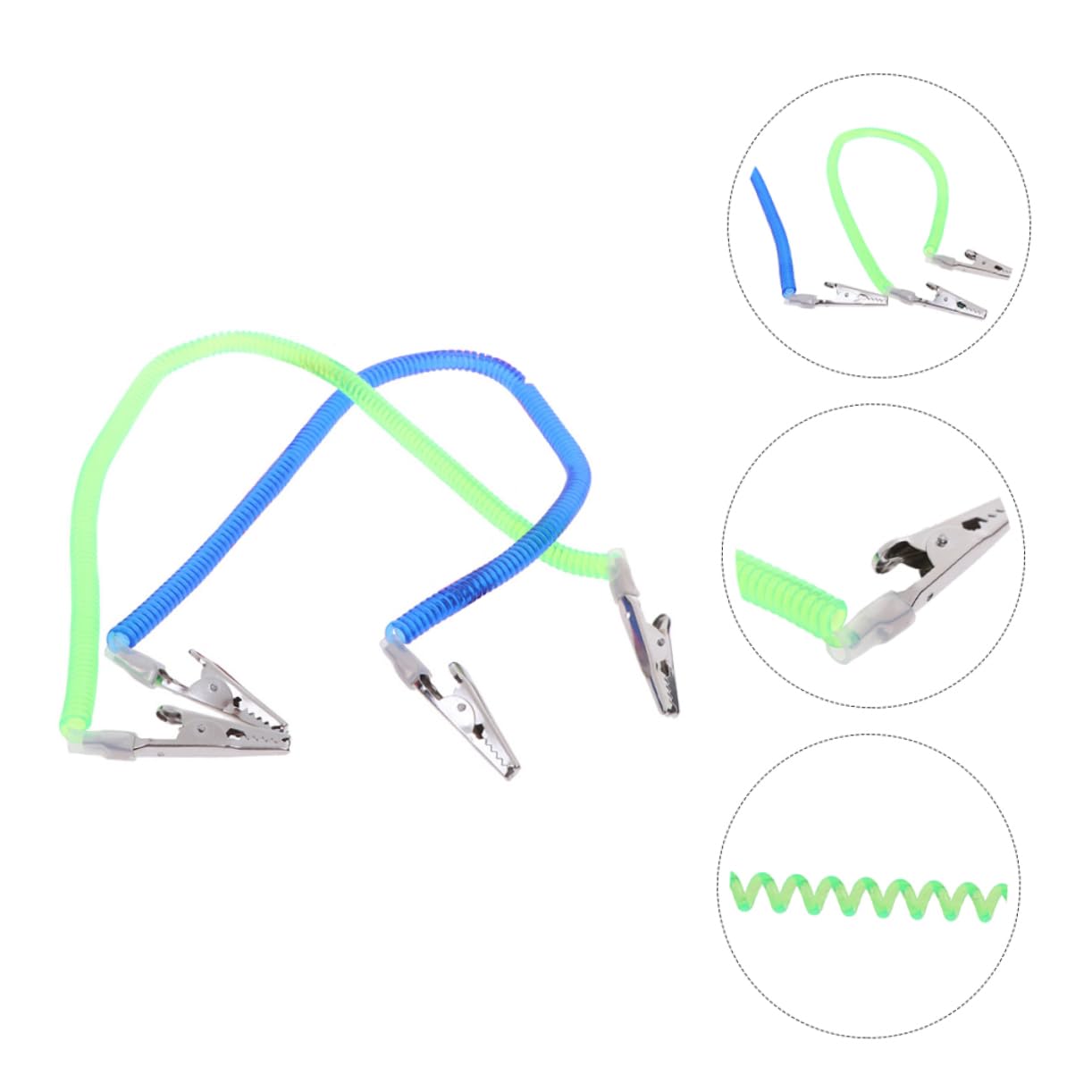 2pcs Scarf Clip Set Adjustable Spring Towel Bib Holder Clips for Use Face Lanyard Holder and Napkin Fastening Random Color