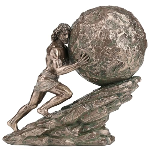 Estatua Sisyphus 17 cm Bronce Resina miniatura 1