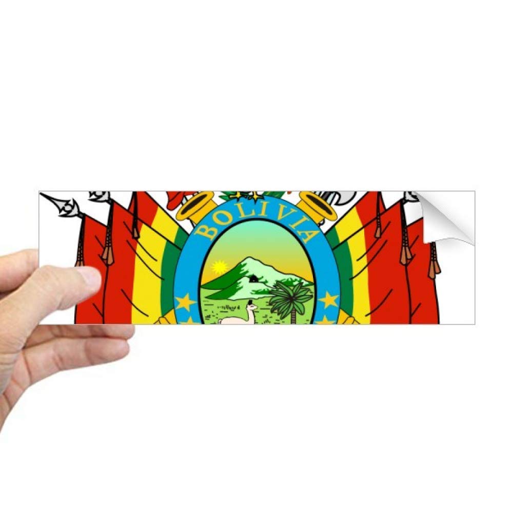 Sticker rectangulaire pays Bolivie autocollant transparent fenêtre
