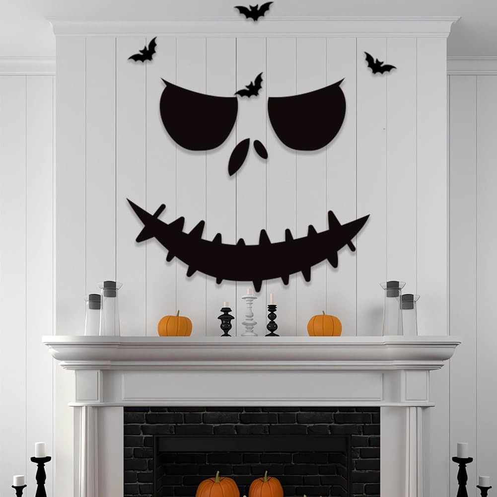 Halloweenowe naklejki na drzwi straszne naklejki z czaszką śmieszne naklejki na okna do nawiedzonych domów imprezy halloweenowe dekoracje ścienne