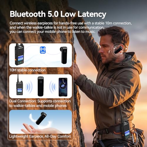 Image of Retevis RB58 Bluetooth Two-Way Radios with Headsets, Licensed Radio, 2 Pack