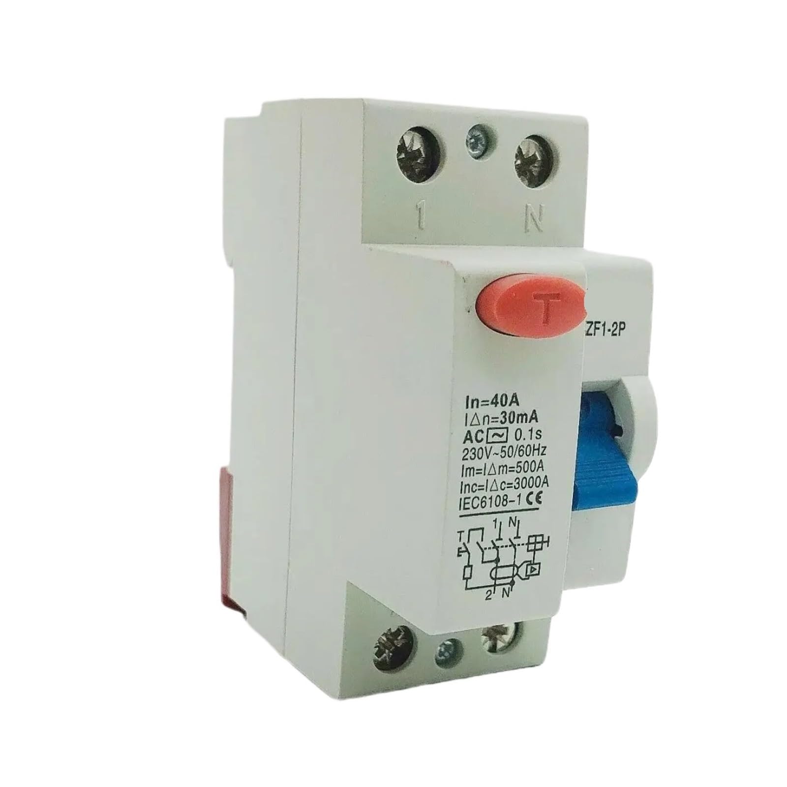 Interruttore differenziale CZK6 7-2P 16A 25A 32A 40A 63A 80A 100A Interruttore differenziale salvavita A/AC/B 30MA 100MA 300MA(A Class EM Type S,2P100A1000MA)