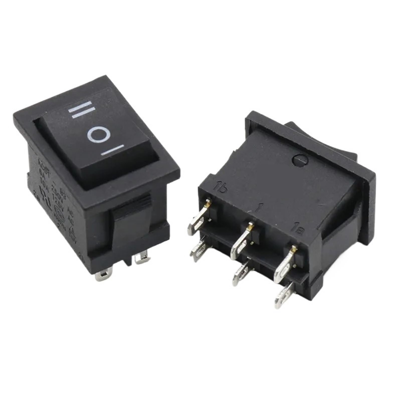 Interrupteur à bascule KCD1-B3 3 positions inverseur noir 6 broches pour alimentation