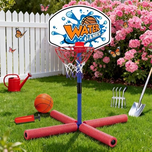Cesta de baloncesto para piscina con base estable y diseño flotante interactivo 3