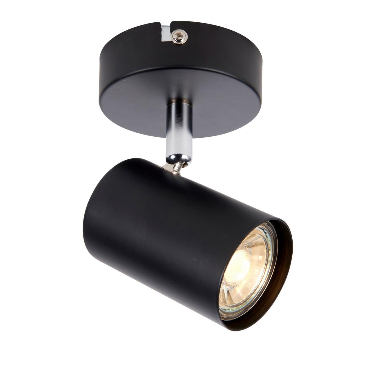 Arezzo Single Spotlight - Matt Black Paint - Steel - IP20 Dimmable - GU10 - Netlighting