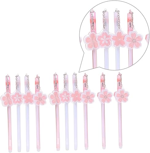 Miniatura 2 de Operitacx Bolígrafo negro 10pcs pluma estudiante rodillo plástico dibujos animados Roller Pen