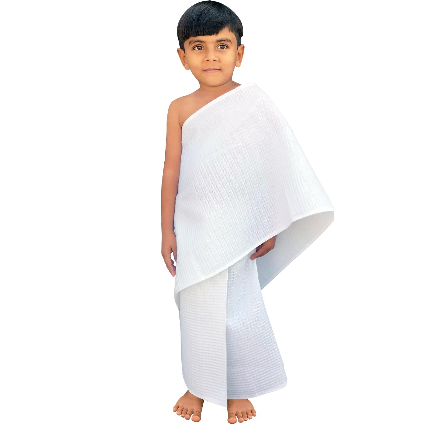 SANAAYAH Ihram Ehram Ahram for Babies Toddlers and Kids, Stitched Ihram Dress Ready to Wear (Baby Size 10 Inch Belly Button to Ankle)