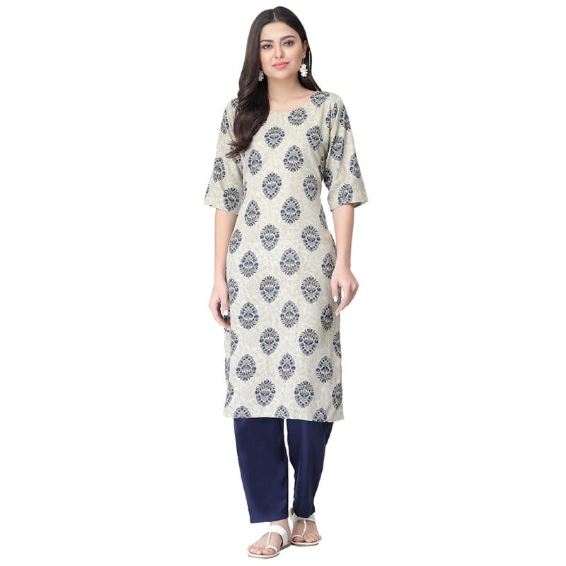 Image of Pinkmint Women's Crepe Digital Printed Straight Kurta