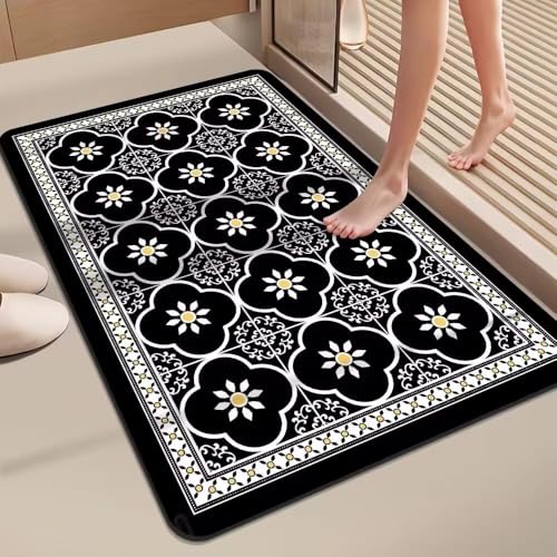 Image of SKVM Water Absorbent mat for Bathroom Kitchen Floor Door Entrance Anti Slip Floor Foot Anti Skid Bathroom Shower mat (Design 17)