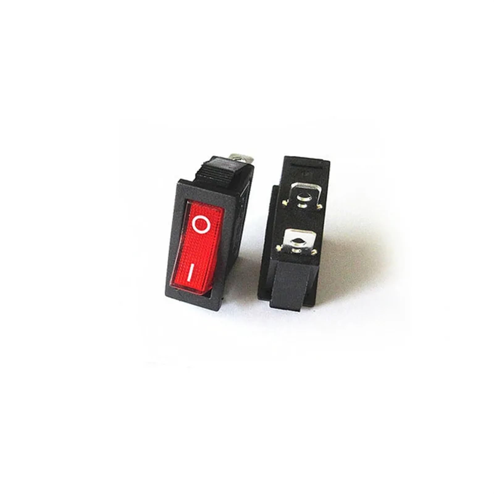 Interrupteur d'alimentation KCD3 3 broches à double commande rouge sans lumière pour chauffage