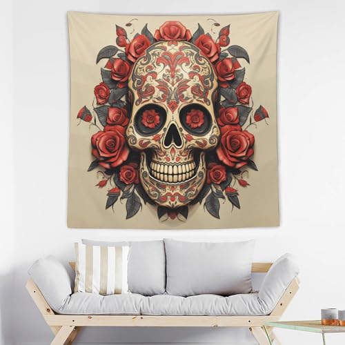 Tête de mort en sucre tissu mural pour créer un dortoir cosy