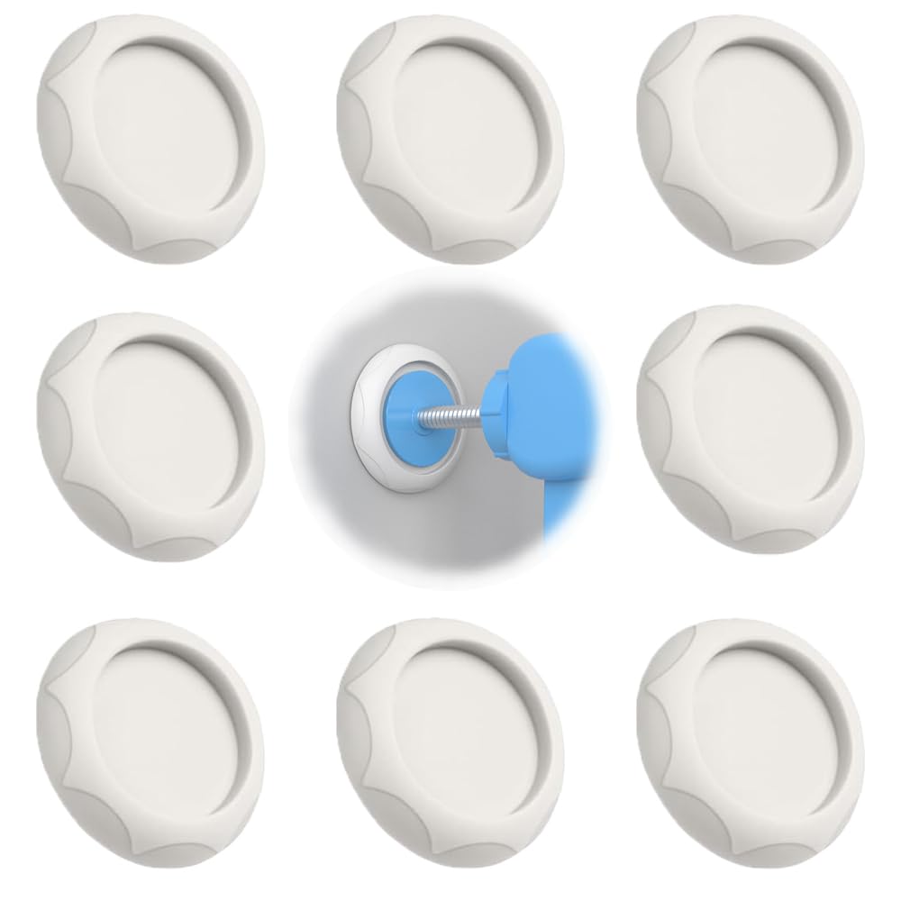 Oiieco 8Pcs Baby Gate Wall Protector, Silicone Stair Gate Extension Pads, Pressure Mounted Safety Gate Accessories
