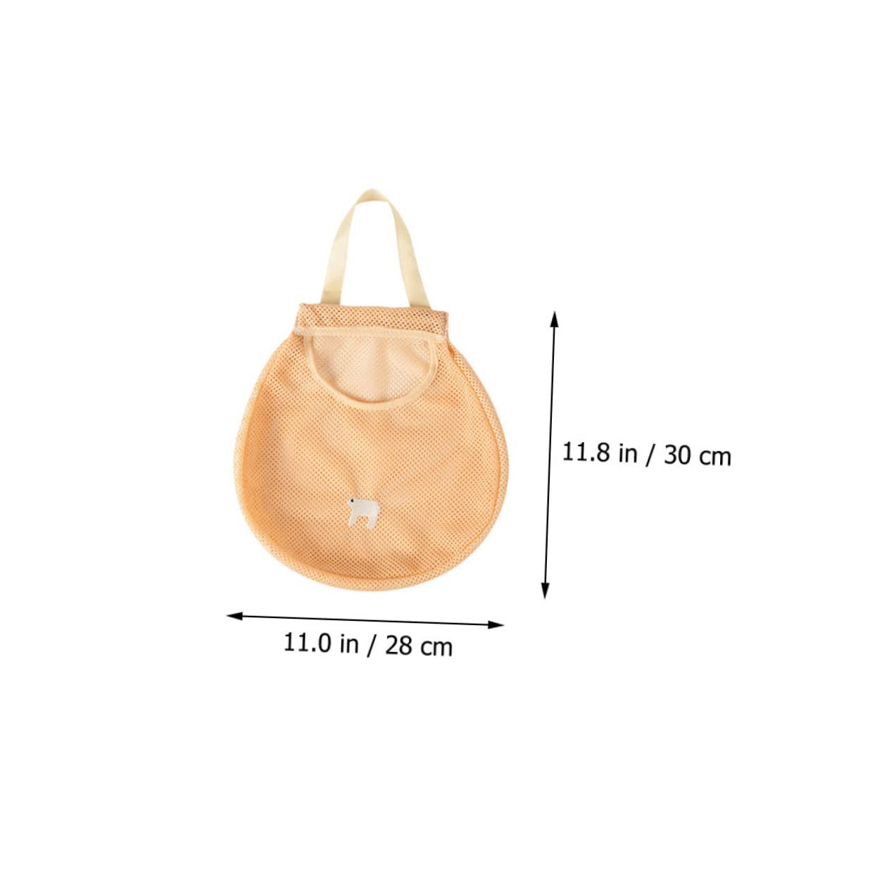 Unomor 2Pcs Hollowed out Mesh Tote Bags Hanging Pouch for Fruit Vegetable Storage Reusable Grocery Bags for Kitchen Shopping