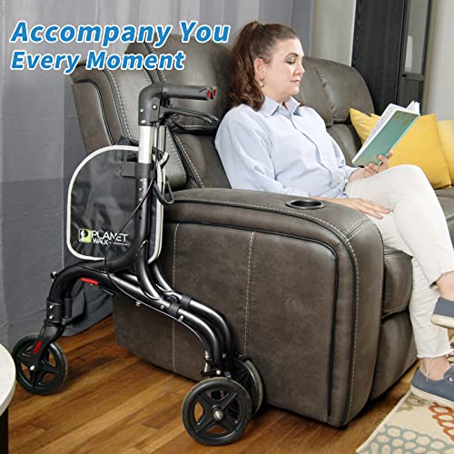 Planet Walk PLW-TRB9002BL-1 Planetwalk Premium 3 Wheel Rollator Walker For Seniors thumb #5