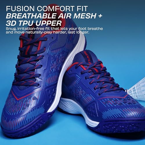 Image of Nivia HY-Energy 2.0 Badminton Shoes for Men, Duofoam Cushion, Breathable Mesh, Non Marking Sole, Ideal for Badminton, Volleyball, Squash, Table Tennis, Pickleball