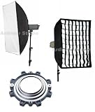 Ardinbir Studio 36'x48' 91cm x 122cm Softbox Diffuser with Eggcrate Grid for Hensel Basic Series, Contra Series, EH Porty Series, EH Flash Series, Expert Series, Integra Series & Richter Monolights.