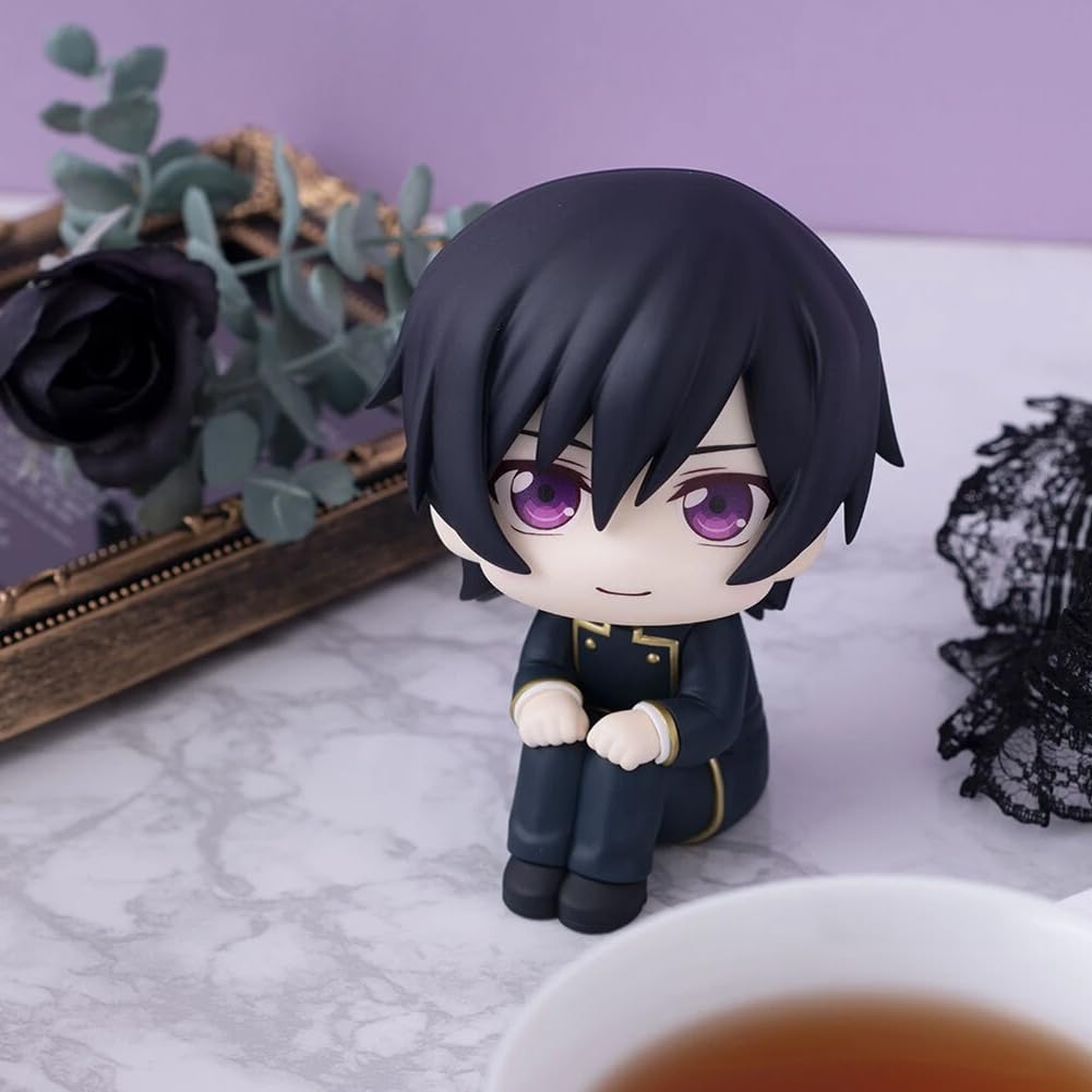 Lelouch Lamperouge Statuetta Anime Look Up Action Figure Kururugi | Modellino seduto, ornamento decorativo in PVC, 11 cm, regalo per collezionisti, mini statua carina