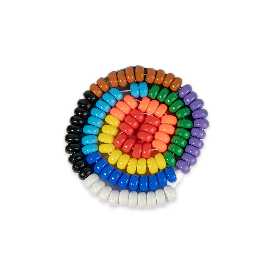Avis Rainbow Jumbo Beads | Counting & Learning Educational Toys for Kids, Age 3+ (Multicolor 100 Beads) 2