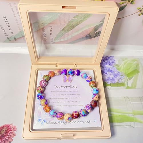 Image of Butterfly Jewelry Gifts - Butterfly Necklace Bracelet for Women