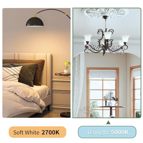 evelor 12-Packs A19 LED Light Bulbs,Soft White 2700K,Dimmable,E26 Base,9W - image 6