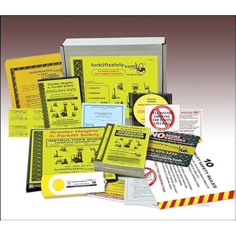Forklift Safety Operator Certification Training English Kit, 100% OSHA Compliant, Certifies Up 20 Operators. Over 31 Years Providing Forklift Certification Courses. Cover