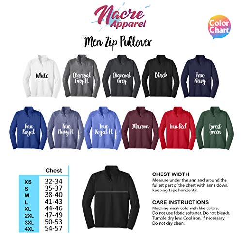 NACRE APPAREL Personalized Embroidered Zip Pullover Custom Add Your Text Half Zip Sport Sweatshirt for Men4