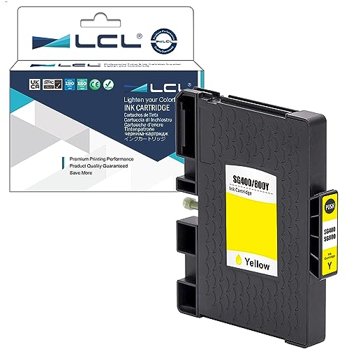 LCL Cartucho de Tinta Compatibile Sublimation Ink SG400 SG800 PRINTAN Dink High Yield (Amarillo) Reemplazo para Sawgrass Virtuoso SG400 SG800 SG400NA SG400EU SG800NA Sublimation Printer RICOH SG3110
