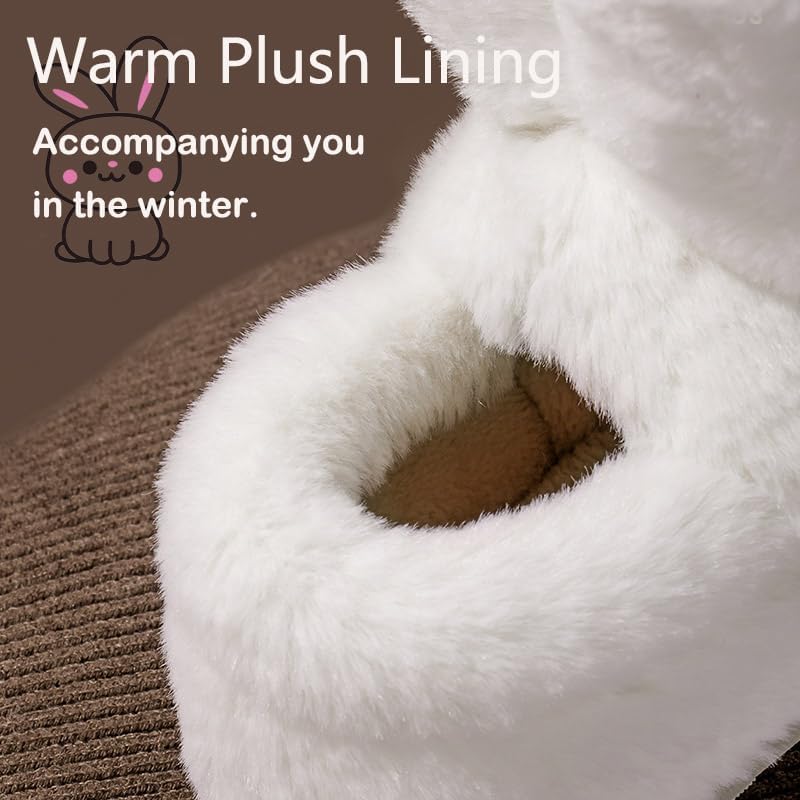 Toddler Kids Slippers Bunny Design Indoor Plush Shoes - Image 6