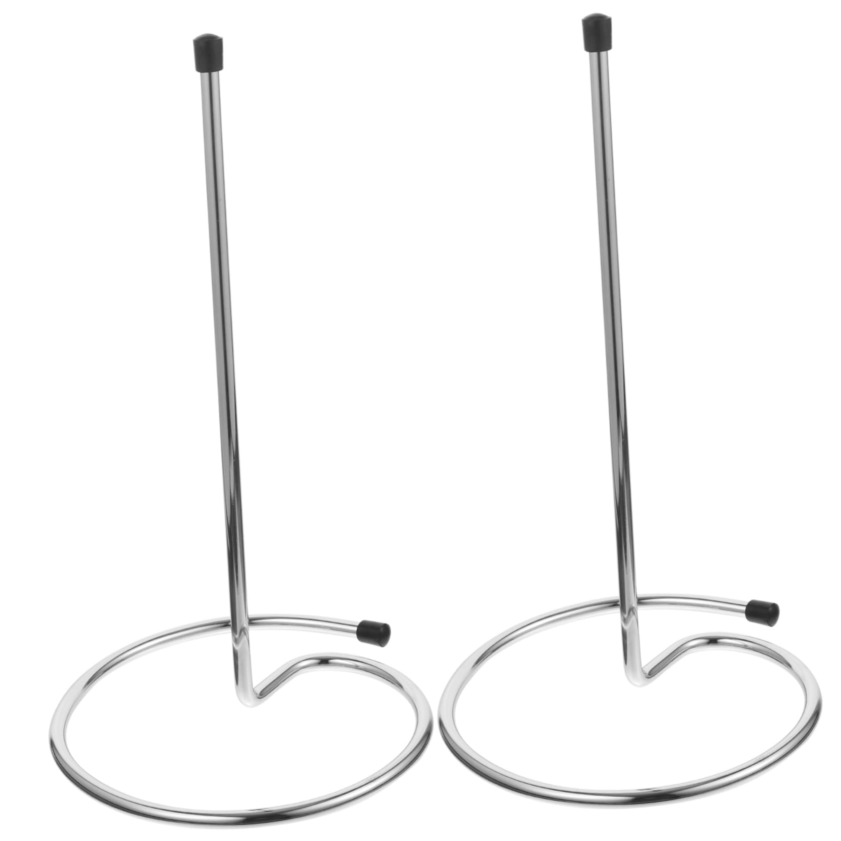 PRETYZOOM Égouttoir à Carafe à Vin Séchage Rapide et Maintien Vertical Lot de 2 Pièces en Acier Inoxydable Argenté pour Restaurants et Maison