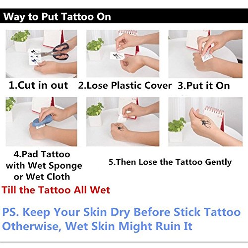 Body Art Removable Waterproof Temporary Tattoo Paper Sticker Sexy Color Bird Owl Design (Green Owl) #TOP7