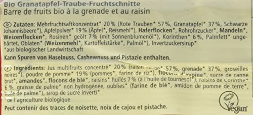 Alnatura Bio Granatapfel Traube Fruchtschnitte, 75 g