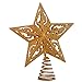 Kurt Adler H9100 8-Inch Gold Glittered 5 Point Star Treetop