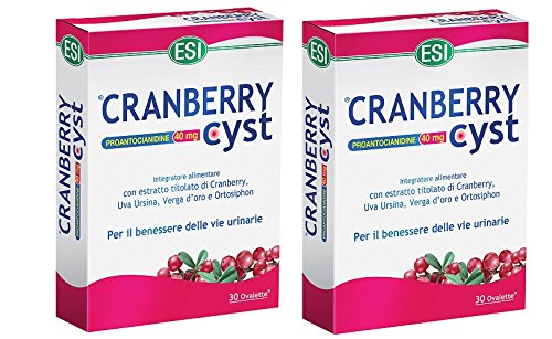 ESI - CRANBERRY CYST 2 CONFEZIONI DA 30 OVALETTE funzionalità vie urinarie, drenaggio dei liquidi e difese dell'organismo