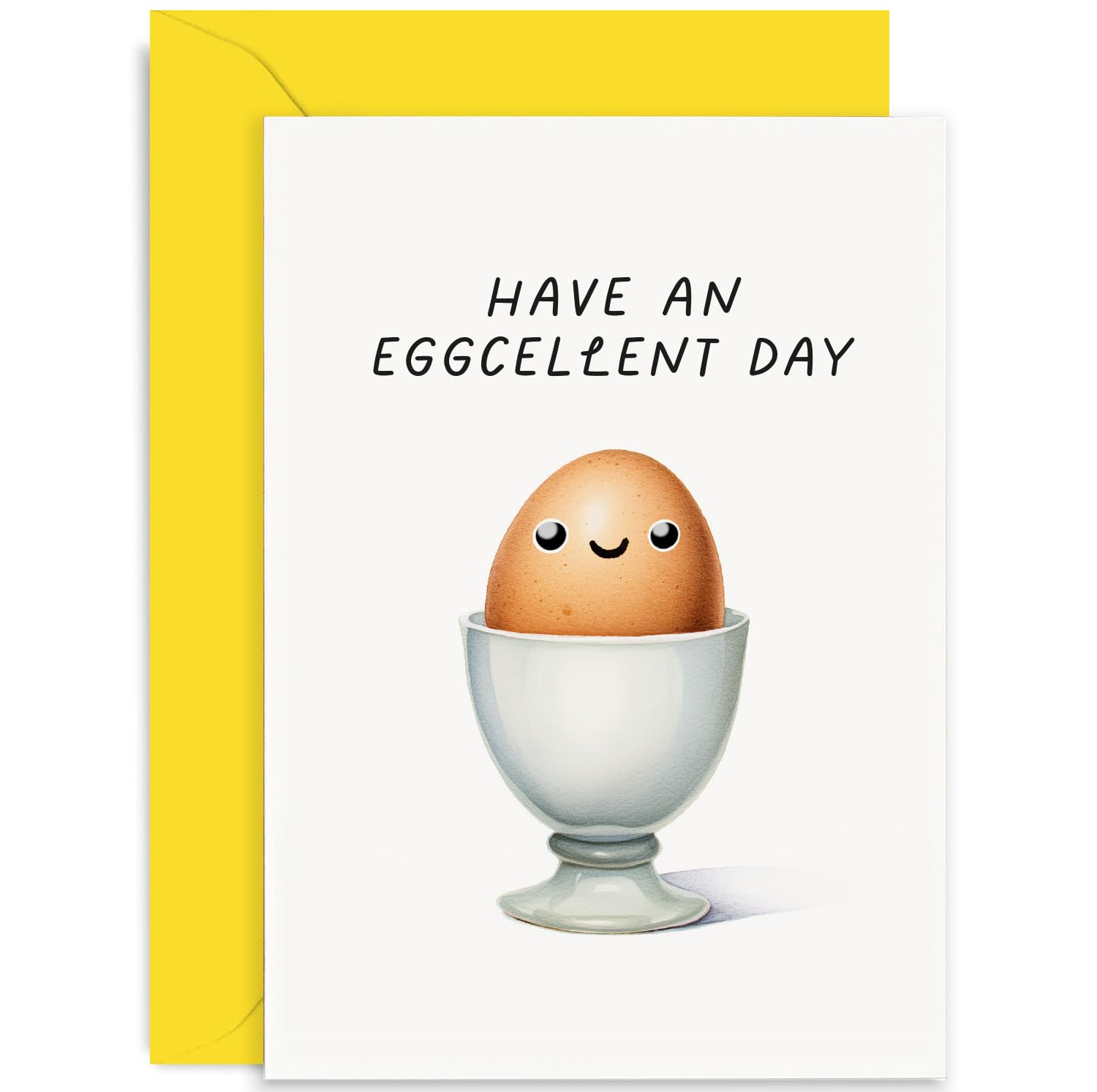 Lustige Geburtstagskarte 'Eggcellent' – Eierbecher-Design Mit Leerer Innenseite Für Persönliche Grüße