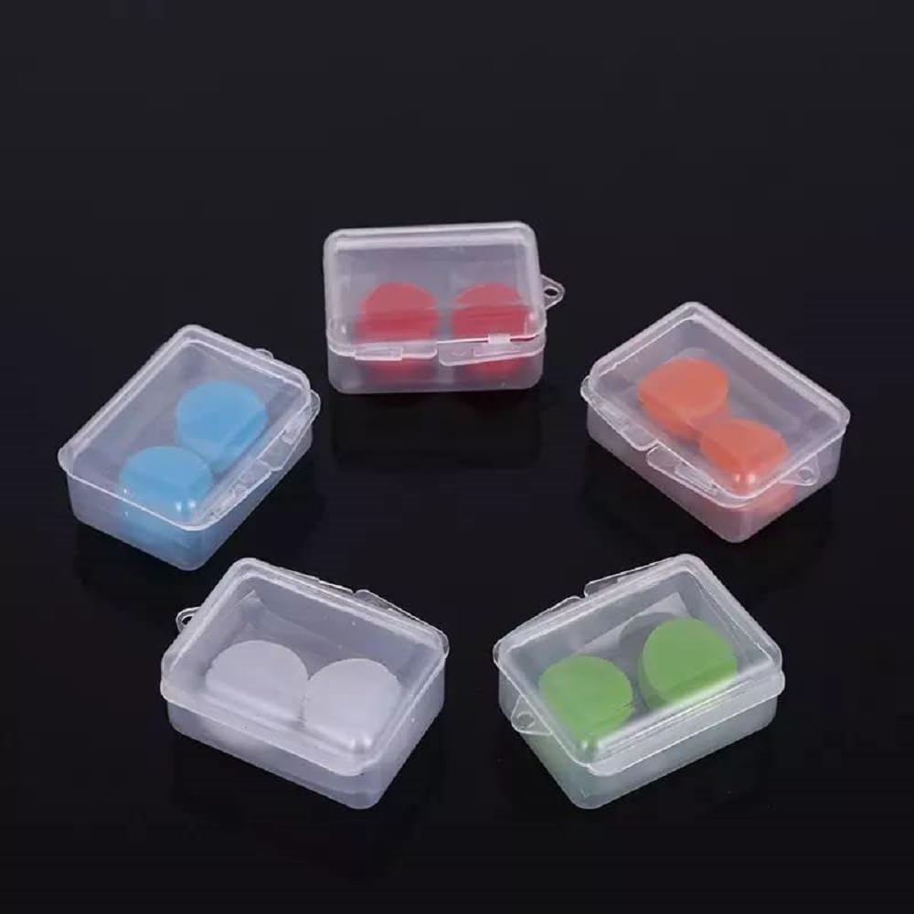 5 Pair Soft Silicone Ear Plugs for sleep, study, Loud noise, Meditation, Sound Reducing, swimming, water proof Ear Plugs (Multicolor)-image-39
