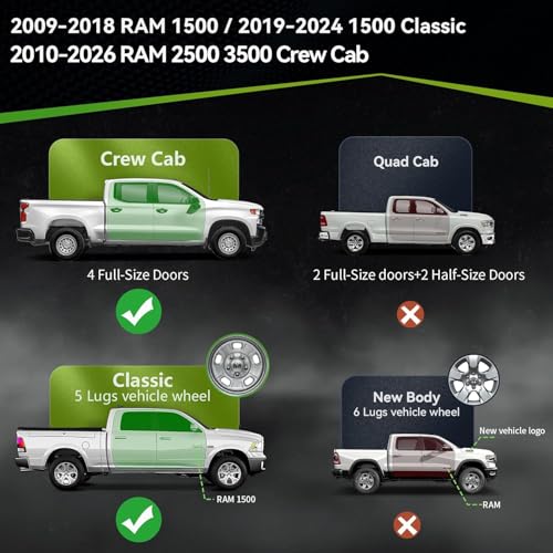 Estribos laterales para camioneta RAM 1500/2500/3500 2009-2026 miniatura 7