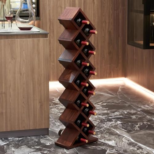 Soporte para vino de madera para 13 botellas miniatura 3