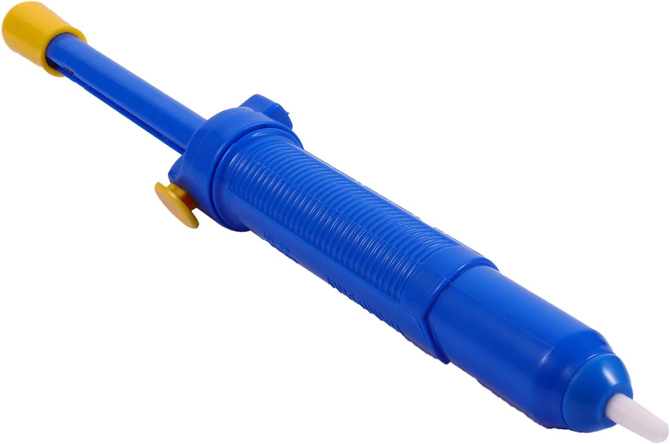 SEWACC Long-handle Strong Vacuum Solder Sucker Desoldering Pump Hand Tool for Solder Iron Removal in Electronics Repair