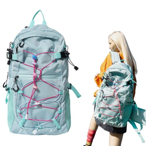 [xanomsen] リュック 20L 軽量 バックパック 男女兼用 通勤 通学 旅行 デイパック 小さめ コンパクト 登山 アウトドア 防水 ナイロン 高校生 大学生 (青)