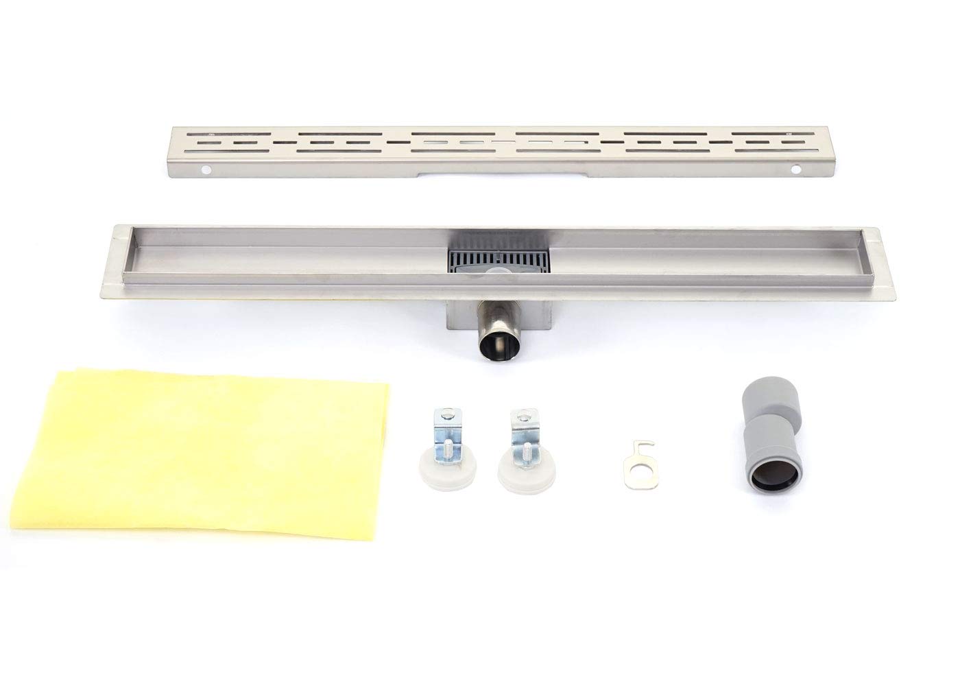 Mendler HWC-D94a - Canaleta para desagüe de ducha (sifón de acero inoxidable, 50-120 cm)