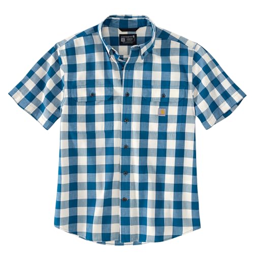 Carhartt Men's 106746 Loose Fit Midweight Short-Sleeve Plaid Shirt