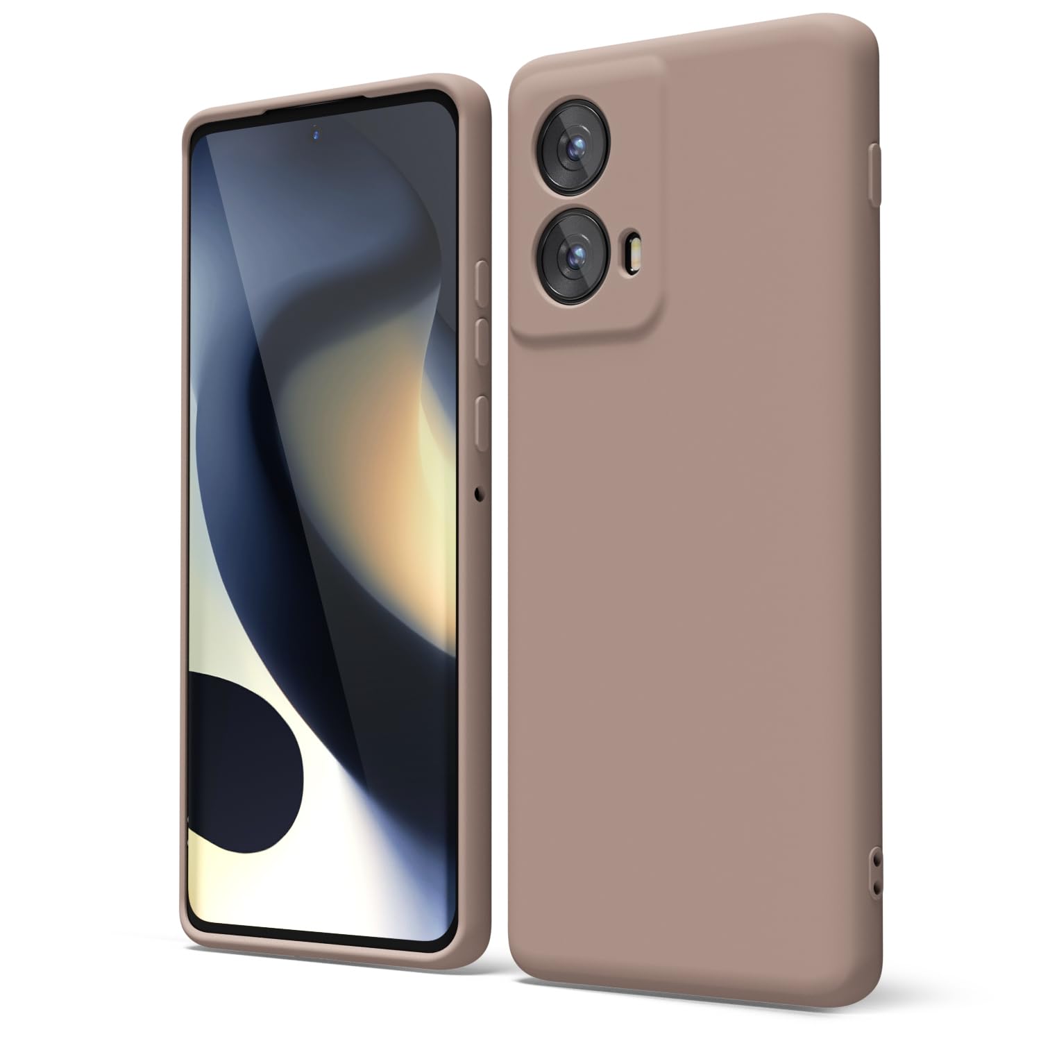 oakxco for Motorola Moto Edge 2024 Phone Case Liquid Silicone, Thin Slim Soft Rubber Gel TPU Plain Protective Simple Cover for Women Girl Cute, Matte