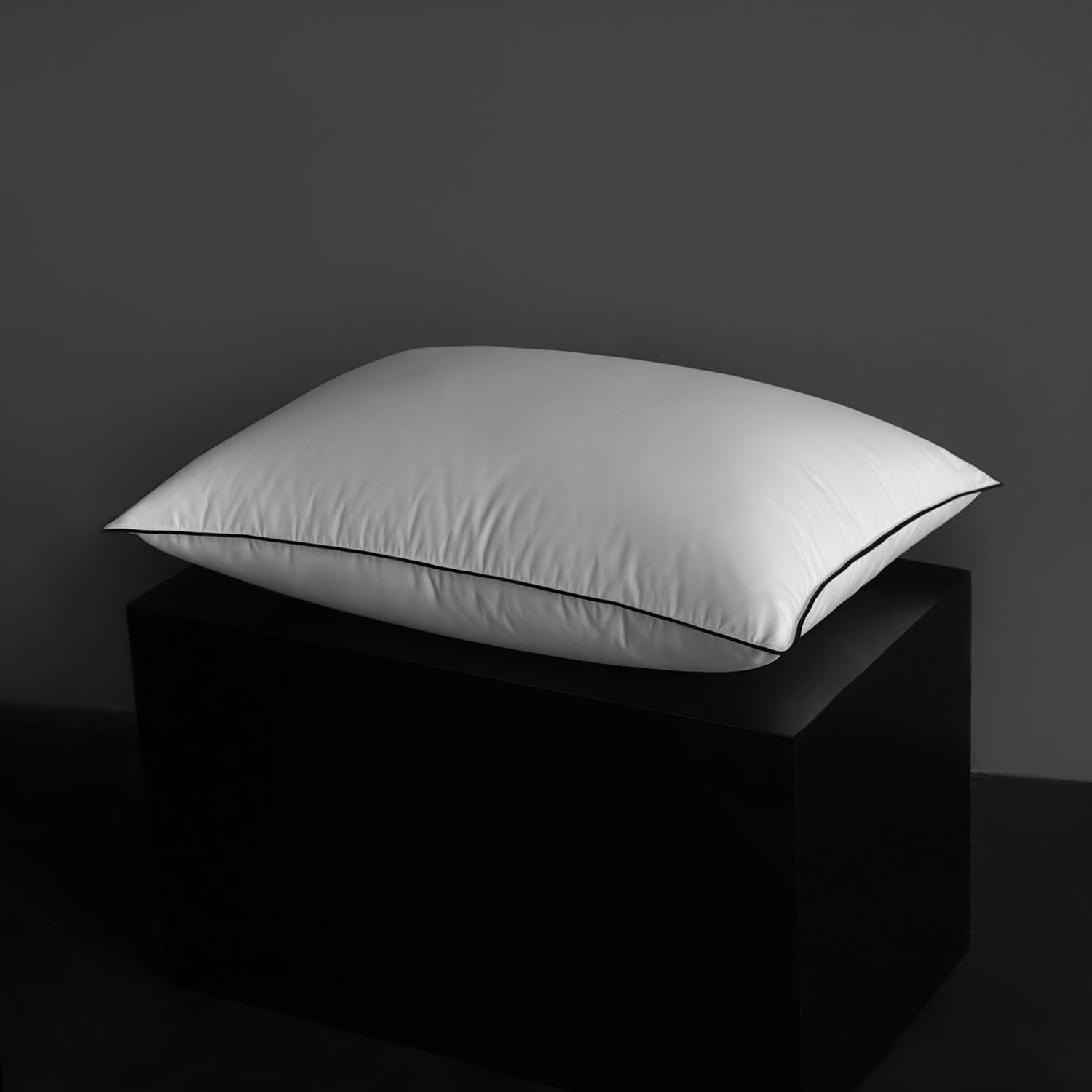 DOWNFORTHungarian White Goose Down Fill Pillow King Size, Fluffy 3-Chamber Bed Pillows, Soft Cotton Rich Shell, Sleeping Pillows for Back, Stomach or Side Sleepers, King(Pack of 1)